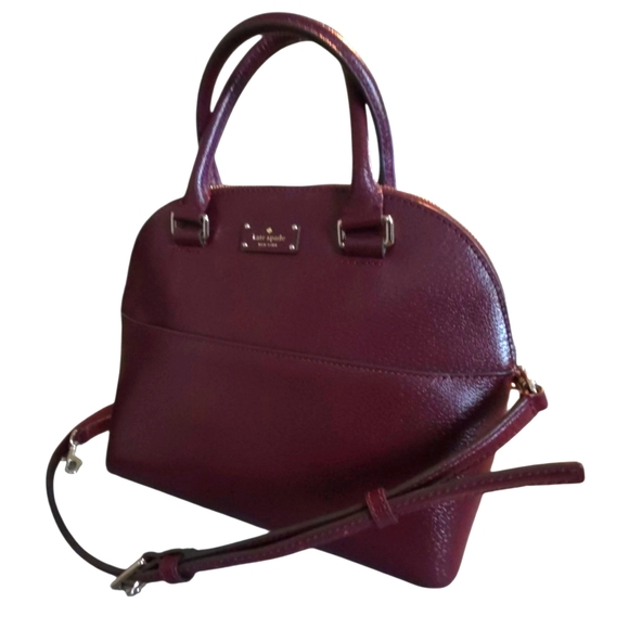 Kate Spade Grove Street Carli Medium Satchel Handbag in Cherrywood Red NWOT - Picture 7 of 17